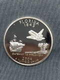 United States PROOF 90% Silver State Quarter from COIN STORE HOARD - Florida