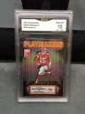 GMA Graded 2020 Donruss Elite Playmakers PATRICK MAHOMES II Chiefs Football Card - GEM MINT 10