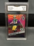 GMA Graded 2017 Panini Phoenix Pink AARON RODGERS Packers Football Card /199 - GEM MINT 10