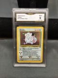 GMA Graded 2000 Pokemon Base 2 Set CLEFAIRY Holofoil Rare Card - MINT 9