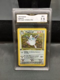 GMA Graded 1999 Pokemon Jungle 1st Edition WIGGLYTUFF Holofoil Rare Card - NM+ 7.5