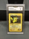 GMA Graded 2000 Pokemon Gym Heroes 1st Edition LT. SURGE'S PIKACHU Trading Card - NM-MT 8