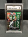 GMA Graded 2019 Panini Prizm Legendary Green Prizm JOE NAMATH Jets Football Card - GEM MINT 10