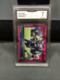 GMA Graded 2015 Topps Pink RUSSELL WILSON Seahawks Football Card - NM 7