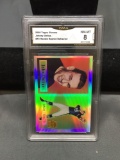 GMA Graded 2000 Topps Chrome Rookie Reprint Refractor JOHNNY UNITAS 1957 Style - NM-MT 8