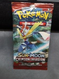 Factory Sealed Pokemon SUN & MOON CRIMSON INVASION 10 Card Booster Pack