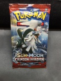Factory Sealed Pokemon SUN & MOON CRIMSON INVASION 10 Card Booster Pack