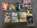 9 Card Lot of Baseball Serial Numbered, Prizm & Refractor Cards with Hall of Famers & Stars