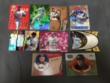 9 Card Lot of Baseball Serial Numbered, Prizm & Refractor Cards with Hall of Famers & Stars