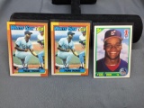 3 Card Lot of 1990 Frank Thomas White Sox ROOKIE Baseball Cards - 2 Topps & 1 Score