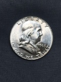 BU Uncirculated 1963 United States Franklin Silver Half Dollar - 90% Silver Coin from COIN STORE