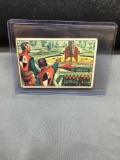 1951 Bowman Jets Rockets Spacemen #1 Spacemen Inspect Rocket Center Vintage Trading Card