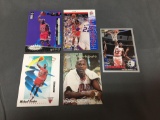 5 Card Lot of MICHAEL JORDAN Chicago Bulls Basketball Cards from HUGE JORDAN HOARD - WOW