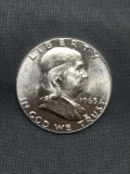 BU Uncirculated 1963 United States Franklin Silver Half Dollar - 90% Silver Coin from COIN STORE