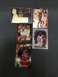 5 Card Lot of MICHAEL JORDAN Chicago Bulls Basketball Cards from HUGE JORDAN HOARD - WOW