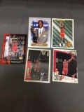 5 Card Lot of MICHAEL JORDAN Chicago Bulls Basketball Cards from HUGE JORDAN HOARD - WOW