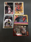 5 Card Lot of MICHAEL JORDAN Chicago Bulls Basketball Cards from HUGE JORDAN HOARD - WOW