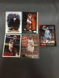 5 Card Lot of MICHAEL JORDAN Chicago Bulls Basketball Cards from HUGE JORDAN HOARD - WOW