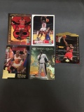 5 Card Lot of MICHAEL JORDAN Chicago Bulls Basketball Cards from HUGE JORDAN HOARD - WOW