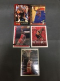 5 Card Lot of MICHAEL JORDAN Chicago Bulls Basketball Cards from HUGE JORDAN HOARD - WOW