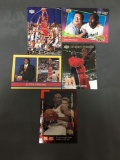 5 Card Lot of MICHAEL JORDAN Chicago Bulls Basketball Cards from HUGE JORDAN HOARD - WOW