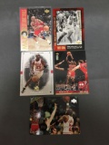 5 Card Lot of MICHAEL JORDAN Chicago Bulls Basketball Cards from HUGE JORDAN HOARD - WOW