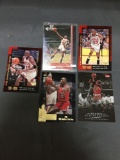 5 Card Lot of MICHAEL JORDAN Chicago Bulls Basketball Cards from HUGE JORDAN HOARD - WOW