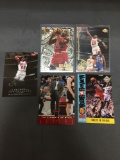 5 Card Lot of MICHAEL JORDAN Chicago Bulls Basketball Cards from HUGE JORDAN HOARD - WOW