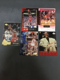 5 Card Lot of MICHAEL JORDAN Chicago Bulls Basketball Cards from HUGE JORDAN HOARD - WOW