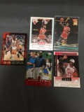 5 Card Lot of MICHAEL JORDAN Chicago Bulls Basketball Cards from HUGE JORDAN HOARD - WOW