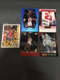 5 Card Lot of MICHAEL JORDAN Chicago Bulls Basketball Cards from HUGE JORDAN HOARD - WOW