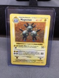 Vintage Pokemon MAGNETON Base Set Shadowless Holofoil Rare Card