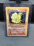 Vintage Pokemon NINETALES Base Set Shadowless Holofoil Rare Card