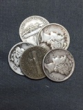 5 Count Lot of Mixed Date United States Mercury Silver Dimes - 90% Silver Coins from COIN STORE