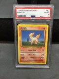 PSA Graded 1999 Pokemon Base Set Unlimited PONYTA Trading Card - MINT 9