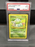 PSA Graded 1999 Pokemon Base Set Unlimited BULBASAUR Trading Card - MINT 9