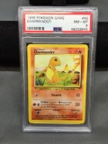 PSA Graded 1999 Pokemon Base Set Unlimited CHARMANDER Trading Card - NM-MT 8