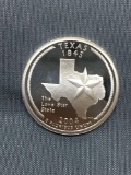 United States PROOF 90% Silver State Quarter from COIN STORE HOARD - Texas