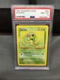 PSA Graded 1999 Pokemon Base Set Unlimited CATERPIE Trading Card - NM-MT 8