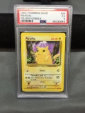 PSA Graded 1999 Pokemon Base Set Unlimited PIKACHU YELLOW CHEEKS Trading Card - EX 5