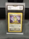 GMA Graded 1999 Pokemon Jungle MEOWTH Trading Card - NM-MT+ 8.5