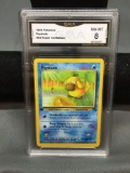 GMA Graded 1999 Pokemon Fossil 1st Edition PSYDUCK Trading Card - NM-MT 8
