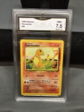 GMA Graded 1999 Pokemon Base Set Unlimited CHARMANDER Trading Card - NM+ 7.5