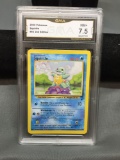 GMA Graded 2000 Pokemon Base 2 Set SQUIRTLE Trading Card - NM+ 7.5