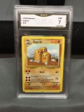 GMA Graded 1999 Pokemon Base Set Unlimited DUGTRIO Trading Card - NM 7