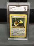 GMA Graded 2000 Pokemon Team Rocket EEVEE Trading Card - NM+ 7.5