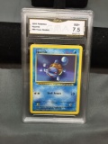 GMA Graded 2000 Pokemon Team Rocket SQUIRTLE Trading Card - NM+ 7.5