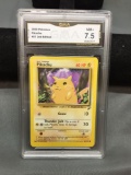 GMA Graded 2000 Pokemon Base 2 Set PIKACHU Trading Card - NM+ 7.5