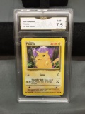 GMA Graded 2000 Pokemon Base 2 Set PIKACHU Trading Card - NM+ 7.5