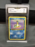 GMA Graded 1999 Pokemon Fossil 1st Edition LAPRAS Trading Card - NM 7